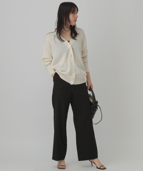 Chaos(カオス)の「Chaos(カオス)/リネンセンタープレスパンツ(スラックス・レディース・ブラック/グレー・36inch/38inch)」の3枚目の写真