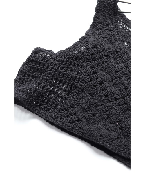 HER CLOSET（ハークローゼット）の「【shemoshelly】WEB限定クロシェビスチェ（ベスト・レディース・ブラック/ライトベージュ・M）」の15枚目の写真