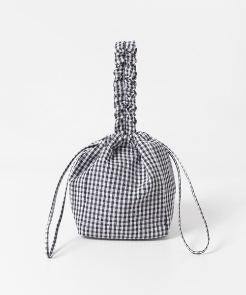 URBAN RESEARCH Sonny Label（アーバンリサーチサニーレーベル）の「ギンガムギャザーハンドルバッグ（ハンドバッグ・レディース・ブラック/グリーン/ピンク・ONE）」の8枚目の写真
