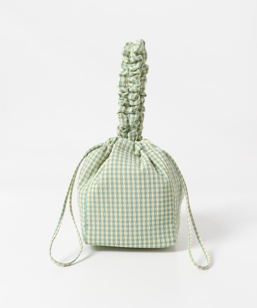 URBAN RESEARCH Sonny Label（アーバンリサーチサニーレーベル）の「ギンガムギャザーハンドルバッグ（ハンドバッグ・レディース・ブラック/グリーン/ピンク・ONE）」の9枚目の写真