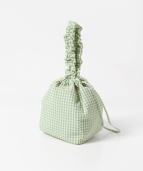 URBAN RESEARCH Sonny Label（アーバンリサーチサニーレーベル）の「ギンガムギャザーハンドルバッグ（ハンドバッグ・レディース・ブラック/グリーン/ピンク・ONE）」の10枚目の写真