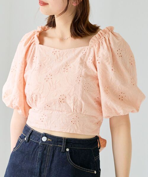 MAJESTIC LEGON(マジェスティックレゴン)の「刺繍レースコットンブラウス(シャツ/ブラウス・レディース・オフホワイト/ピンク/ブラック・MEDIUM)」の22枚目の写真