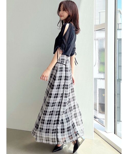 RESEXXY（リゼクシー）の「ギャザースリーブカットリブトップス（Tシャツ/カットソー・レディース・ブラック/ブルー/ホワイト/ネイビー・FREE）」の22枚目の写真