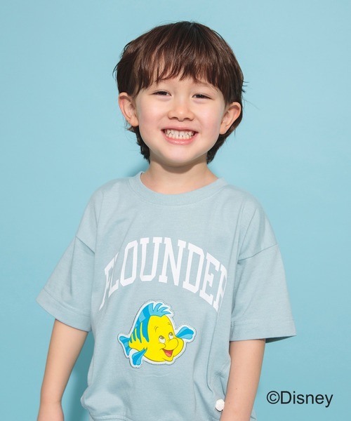 Disney（ディズニー）の「【Disney】リトルマーメイド：カレッジ風半袖