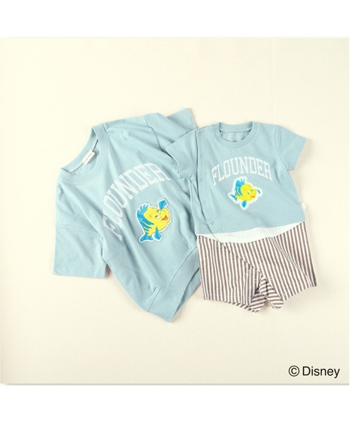 Disney（ディズニー）の「【Disney】リトルマーメイド：カレッジ風半袖