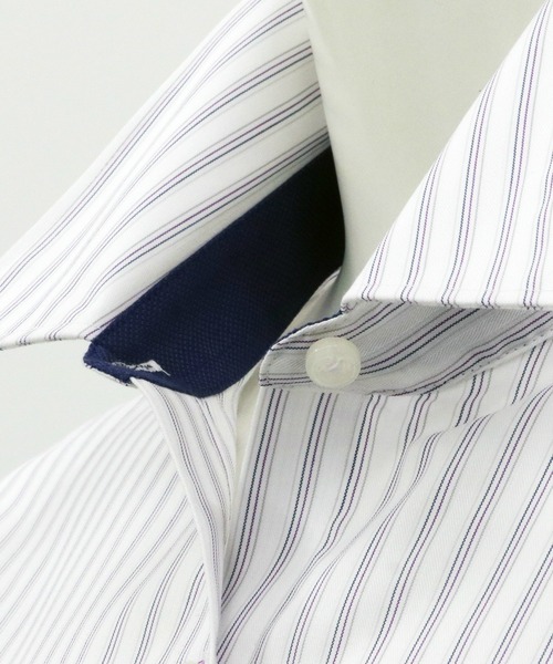 TOKYO SHIRTS（トウキョウシャツ）の「形態安定ノーアイロン レギュラー 七分袖ビジネスワイシャツ（ビジネスシャツ・レディース・ライトパープル・S/M/L/LL/XL）」の4枚目の写真