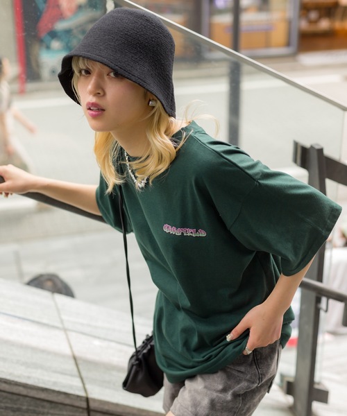 SpRay（スプレイ）の「ＧＡＲＦＩＥＬＤ　Ｔシャツ（Tシャツ/カットソー・レディース・オフホワイト/ブラック/ダークグリーン・FREE）」の14枚目の写真