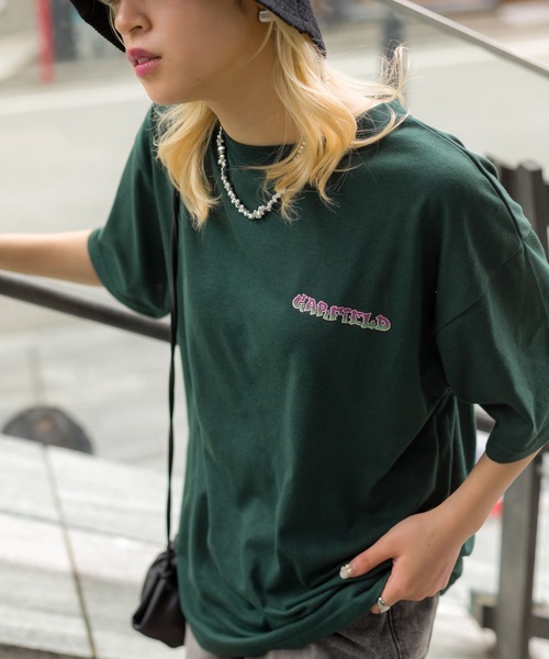 SpRay（スプレイ）の「ＧＡＲＦＩＥＬＤ　Ｔシャツ（Tシャツ/カットソー・レディース・オフホワイト/ブラック/ダークグリーン・FREE）」の16枚目の写真
