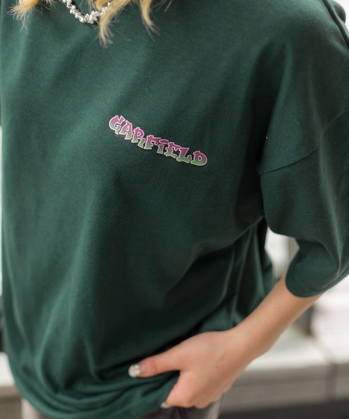 SpRay（スプレイ）の「ＧＡＲＦＩＥＬＤ　Ｔシャツ（Tシャツ/カットソー・レディース・オフホワイト/ブラック/ダークグリーン・FREE）」の17枚目の写真