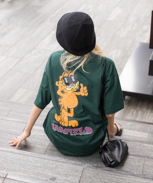 SpRay（スプレイ）の「ＧＡＲＦＩＥＬＤ　Ｔシャツ（Tシャツ/カットソー・レディース・オフホワイト/ブラック/ダークグリーン・FREE）」の19枚目の写真