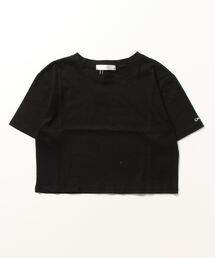 Chick | ワンポイント刺繍 クロップド半袖Tシャツ(Tシャツ/カットソー)