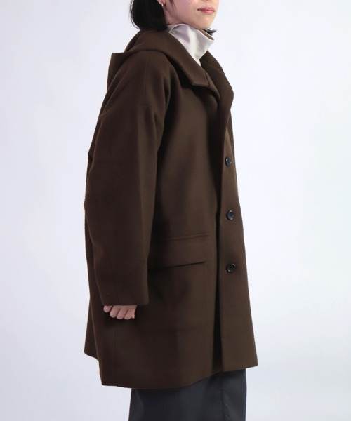 BASISBROEK（バシスブルック）の「[BASISBROEK ] CIRCUS / メルトンウールミドルパーカー（その他アウター・レディース・ブラック/オリーブ/モカ・1）」の14枚目の写真