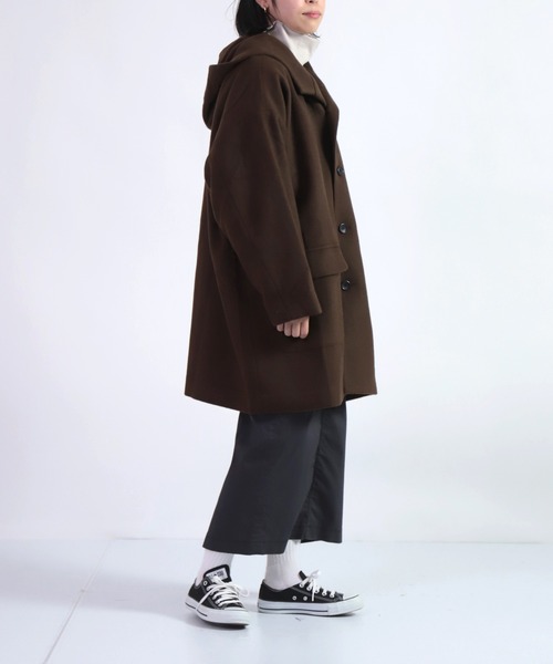 BASISBROEK（バシスブルック）の「[BASISBROEK ] CIRCUS / メルトンウールミドルパーカー（その他アウター・レディース・ブラック/オリーブ/モカ・1）」の16枚目の写真