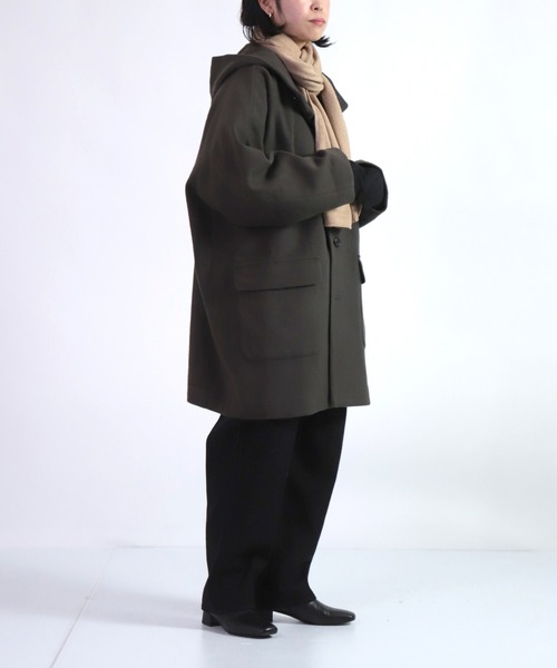 BASISBROEK（バシスブルック）の「[BASISBROEK ] CIRCUS / メルトンウールミドルパーカー（その他アウター・レディース・ブラック/オリーブ/モカ・1）」の7枚目の写真