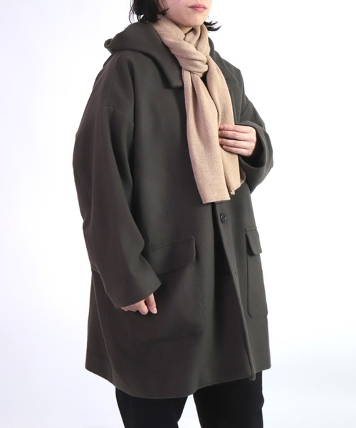 BASISBROEK（バシスブルック）の「[BASISBROEK ] CIRCUS / メルトンウールミドルパーカー（その他アウター・レディース・ブラック/オリーブ/モカ・1）」の5枚目の写真