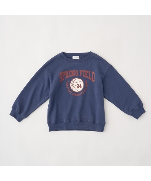 b・ROOM（ビールーム）の「【表コットン毛玉バイバイ】アソートプリントスウェット（スウェット・キッズ・オートミール/ネイビー/チャコール/グレイッシュベージュ/ダークグリーン/グレイッシュブルー・100cm/110cm/120cm/130cm/140cm/150cm）」の8枚目の写真