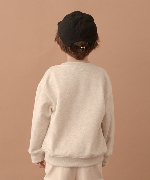 b・ROOM（ビールーム）の「【表コットン毛玉バイバイ】アソートプリントスウェット（スウェット・キッズ・オートミール/ネイビー/チャコール/グレイッシュベージュ/ダークグリーン/グレイッシュブルー・100cm/110cm/120cm/130cm/140cm/150cm）」の22枚目の写真