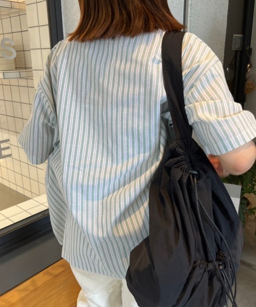 nemne store（ネンネストア）の「【低身長用サイズあり】開襟オーバー柄シャツ（シャツ/ブラウス・レディース・グレー/ミント/ベージュ・SMALL/MEDIUM）」の17枚目の写真