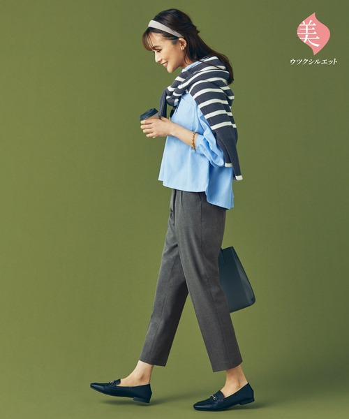 GLOBAL WORK(グローバルワーク)の「ウツクシルエットテーパードパンツ/704417(その他パンツ・レディース・ダークブラウン/スミクロ/ブラウン系その他/ブルー系その他/ネイビー/ブラック/グリーン系その他2/オレンジ系その他/グレー系その他/ブルー系その他2/ベージュ/グリーン系その他/アイボリー・X-LARGE/LARGE/MEDIUM/X-SMALL/XX-LARGE/SMALL)」の19枚目の写真