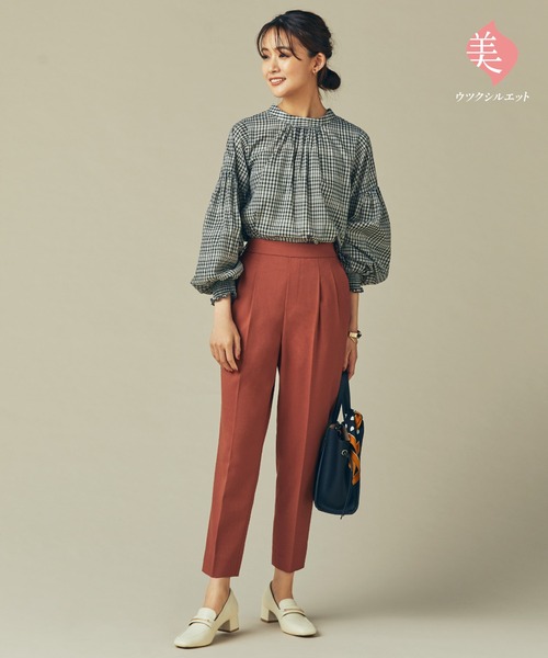 GLOBAL WORK(グローバルワーク)の「ウツクシルエットテーパードパンツ/704417(その他パンツ・レディース・ダークブラウン/スミクロ/ブラウン系その他/ブルー系その他/ネイビー/ブラック/グリーン系その他2/オレンジ系その他/グレー系その他/ブルー系その他2/ベージュ/グリーン系その他/アイボリー・X-LARGE/LARGE/MEDIUM/X-SMALL/XX-LARGE/SMALL)」の22枚目の写真