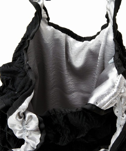 Casselini（キャセリーニ）の「【Casselini】A4・PCも収納可能◎ギャザートートバッグ 232-110513（トートバッグ・レディース・ブラック/アイボリー/パープル/ブラック系その他2/アイボリー系2/サックスブルー/オレンジ・FREE）」の8枚目の写真