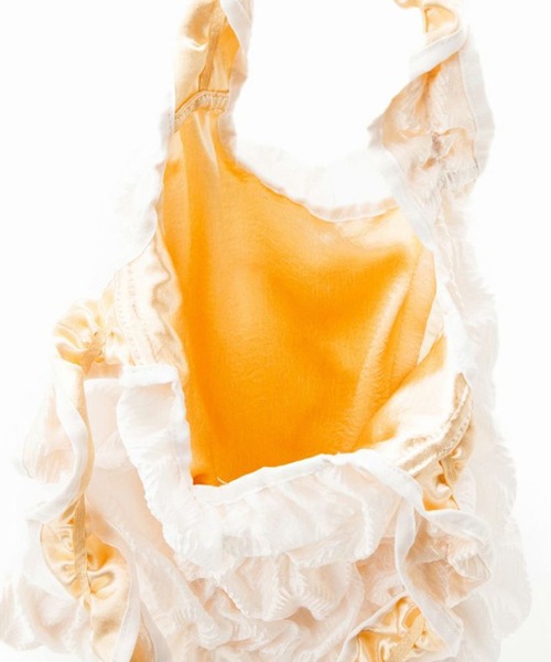 Casselini（キャセリーニ）の「【Casselini】A4・PCも収納可能◎ギャザートートバッグ 232-110513（トートバッグ・レディース・ブラック/アイボリー/パープル/ブラック系その他2/アイボリー系2/サックスブルー/オレンジ・FREE）」の9枚目の写真