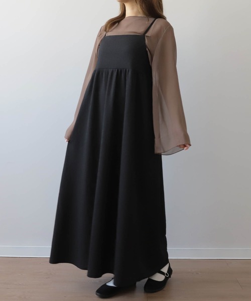 mil(ミル)の「【150㎝前後の小柄さんサイズ】フレアスリーブシアートップス【レイヤードスタイル】(Tシャツ/カットソー・レディース・グリーン/ブラウン/ホワイト/ブラック・XS/S)」の22枚目の写真