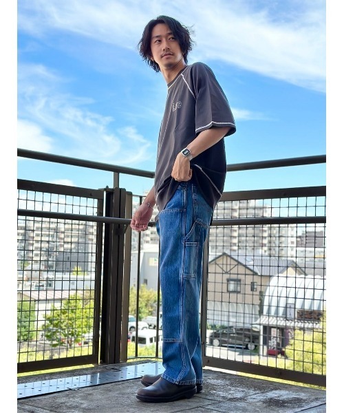 Lee（リー）の「【Lee】【Lee別注】ラグランハーフスリーブTシャツ（Tシャツ/カットソー・メンズ・ダークグレー・M/L/XL）」の12枚目の写真