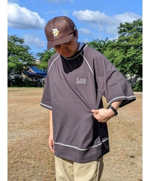 Lee（リー）の「【Lee】【Lee別注】ラグランハーフスリーブTシャツ（Tシャツ/カットソー・メンズ・ダークグレー・M/L/XL）」の22枚目の写真