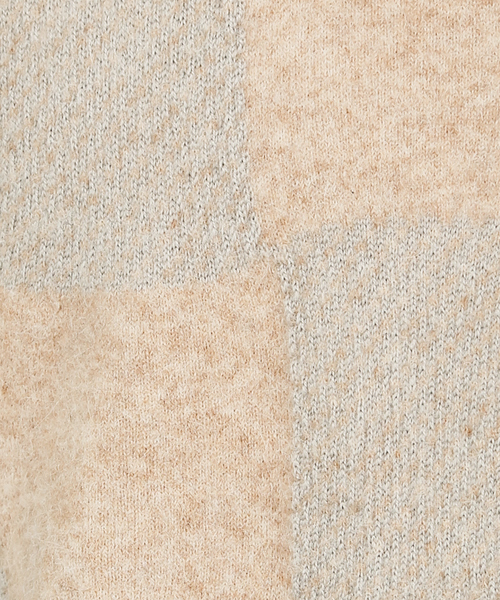 DESIGNWORKS(デザインワークス)の「リャマ混チェック クルーネックニット(ニット/セーター・メンズ・ベージュ/ダークブラウン・48/46)」の10枚目の写真