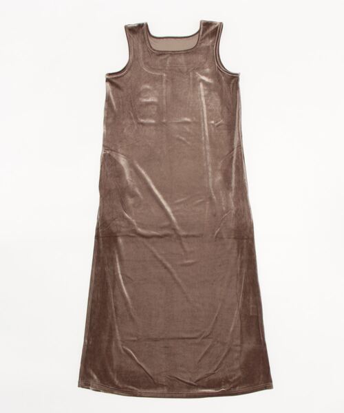 STYLEBLOCK（スタイルブロック）の「ベロアタンクワンピース（ワンピース・レディース・ブラック/ピンク/グリーン/ブルー/アッシュグレー・M）」の3枚目の写真