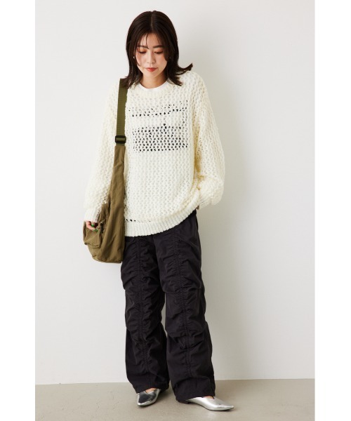 RODEO CROWNS WIDE BOWL(ロデオクラウンズワイドボウル)の「センターシャーリングパンツ(その他パンツ・レディース・ライトカーキ/ブラック・FREE)」の11枚目の写真