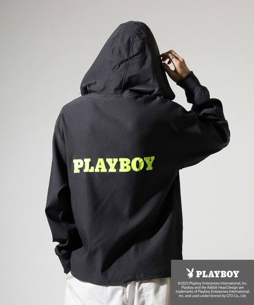 FUNALIVE(ファンアライブ)の「PLAYBOY スーパーストレッチパーカー(パーカー・メンズ・チャコール/ブラック・L/XL/M)」の1枚目の写真
