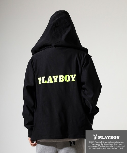 FUNALIVE(ファンアライブ)の「PLAYBOY スーパーストレッチパーカー(パーカー・メンズ・チャコール/ブラック・L/XL/M)」の6枚目の写真