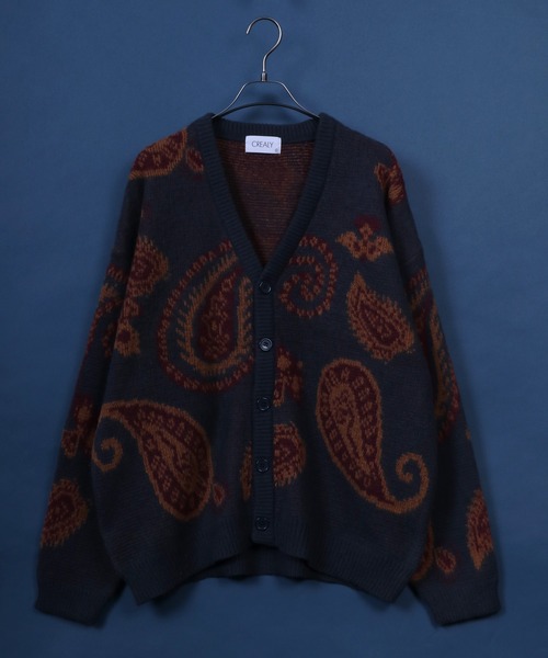 ANPAS（アンパス）の「Total Pattern  Shaggy Knit Cardigan/総柄 シャギー ニット カーディガン（カーディガン/ボレロ・メンズ・ホワイト系その他/ベージュ系その他/グリーン系その他/ブラウン系その他/イエロー系その他/グレー系その他/ブラック系その他2/ブラック系その他/ブルー系その他3/ブルー系その他/ブルー系その他2/グリーン系その他2/ブラック系その他3/グレー系その他3/グレー系その他2/ブルー系その他5/ブルー系その他4/ベージュ系その他2/ブラック系その他4・M/L/LL）」の8枚目の写真