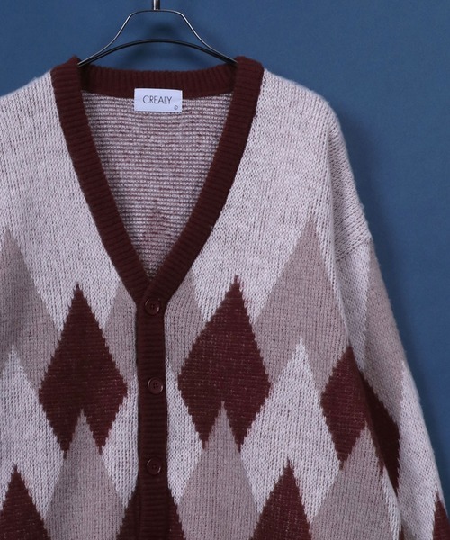 ANPAS（アンパス）の「Total Pattern  Shaggy Knit Cardigan/総柄 シャギー ニット カーディガン（カーディガン/ボレロ・メンズ・ホワイト系その他/ベージュ系その他/グリーン系その他/ブラウン系その他/イエロー系その他/グレー系その他/ブラック系その他2/ブラック系その他/ブルー系その他3/ブルー系その他/ブルー系その他2/グリーン系その他2/ブラック系その他3/グレー系その他3/グレー系その他2/ブルー系その他5/ブルー系その他4/ベージュ系その他2/ブラック系その他4・M/L/LL）」の11枚目の写真