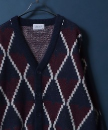 ANPAS（アンパス）の「Total Pattern  Shaggy Knit Cardigan/総柄 シャギー ニット カーディガン（カーディガン/ボレロ）」