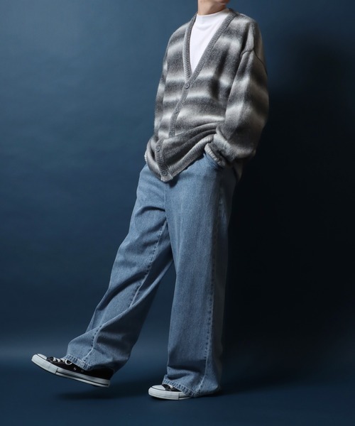 ANPAS（アンパス）の「Total Pattern  Shaggy Knit Cardigan/総柄 シャギー ニット カーディガン（カーディガン/ボレロ・メンズ・ホワイト系その他/ベージュ系その他/グリーン系その他/ブラウン系その他/イエロー系その他/グレー系その他/ブラック系その他2/ブラック系その他/ブルー系その他3/ブルー系その他/ブルー系その他2/グリーン系その他2/ブラック系その他3/グレー系その他3/グレー系その他2/ブルー系その他5/ブルー系その他4/ベージュ系その他2/ブラック系その他4・M/L/LL）」の20枚目の写真