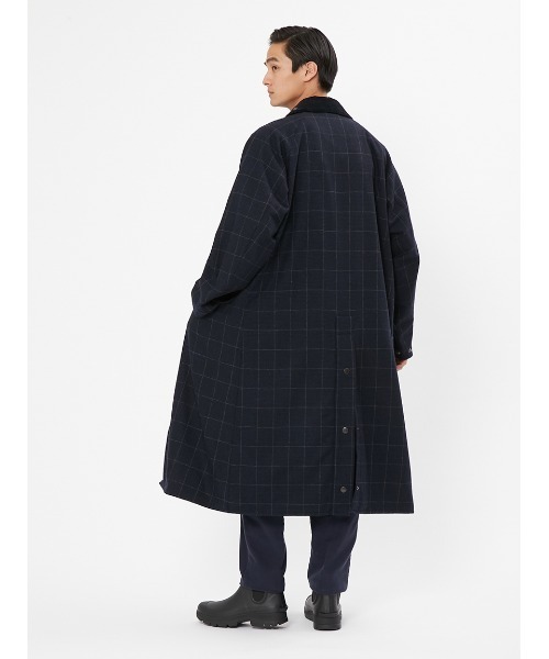 Barbour（バブアー）の「【SNOWDON / スノードン】JAPAN SPECIAL ウール チェック ロング コート（ステンカラーコート・メンズ・ネイビー/ブラウン・36/40/38/34）」の9枚目の写真