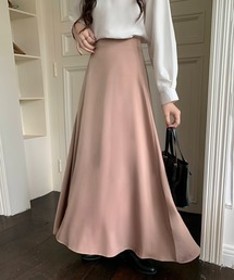 emi+ | ハイウエストサテンフレアロングスカート(スカート)