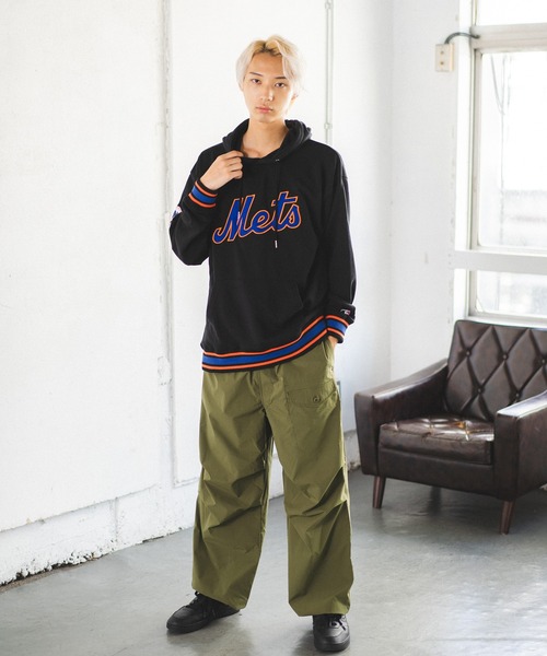 MLB(メジャーリーグベースボール)の「【MLB】リブラインパーカー/メンズ(パーカー・メンズ・グリーン/グレー/ブラック/オフホワイト/ブルー・LL/L/M)」の12枚目の写真