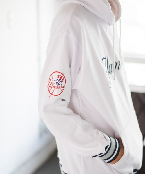 MLB(メジャーリーグベースボール)の「【MLB】リブラインパーカー/メンズ(パーカー・メンズ・グリーン/グレー/ブラック/オフホワイト/ブルー・LL/L/M)」の16枚目の写真