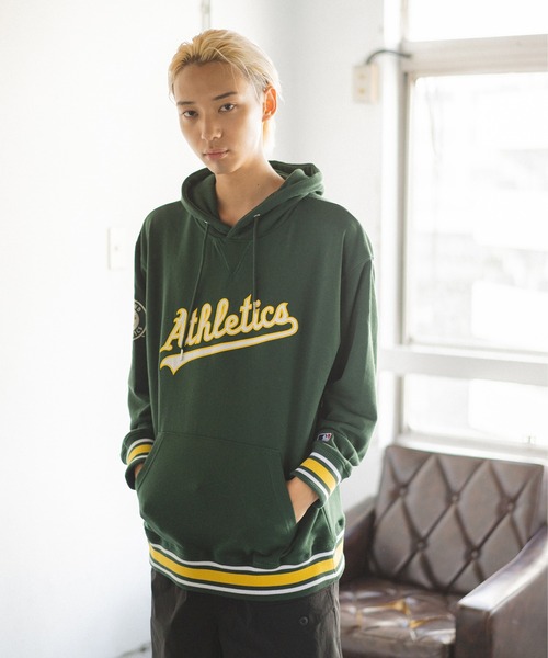 MLB(メジャーリーグベースボール)の「【MLB】リブラインパーカー/メンズ(パーカー・メンズ・グリーン/グレー/ブラック/オフホワイト/ブルー・LL/L/M)」の22枚目の写真