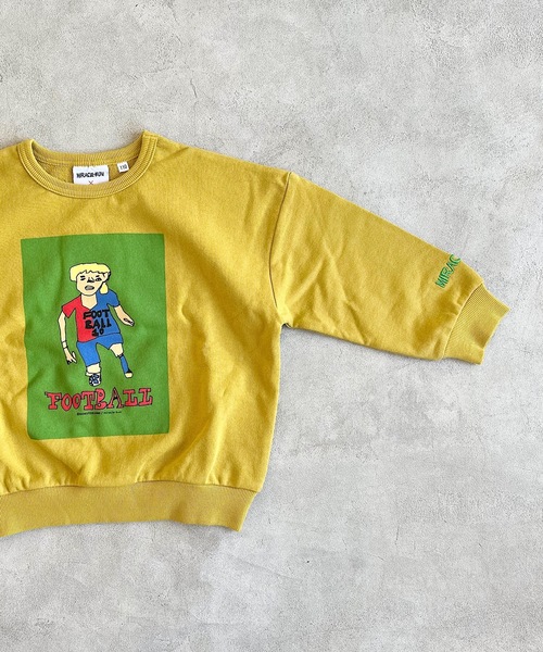 MARKEY'S（マーキーズ）の「【MIRACLE-KUN/ミラクルくん】別注プリントトレーナー（80～150cm）（スウェット・キッズ・オフホワイト/チャコール/ホワイト系その他/グリーン/オレンジ/グレー系その他/ブラック/マスタード/パープル/ブルー・80/90/95/100/110/130/140/150/120）」の21枚目の写真