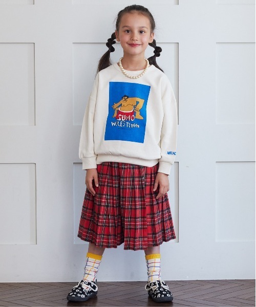 MARKEY'S（マーキーズ）の「【MIRACLE-KUN/ミラクルくん】別注プリントトレーナー（80～150cm）（スウェット・キッズ・オフホワイト/チャコール/ホワイト系その他/グリーン/オレンジ/グレー系その他/ブラック/マスタード/パープル/ブルー・80/90/95/100/110/130/140/150/120）」の12枚目の写真