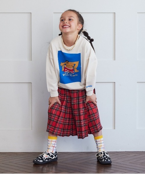 MARKEY'S（マーキーズ）の「【MIRACLE-KUN/ミラクルくん】別注プリントトレーナー（80～150cm）（スウェット・キッズ・オフホワイト/チャコール/ホワイト系その他/グリーン/オレンジ/グレー系その他/ブラック/マスタード/パープル/ブルー・80/90/95/100/110/130/140/150/120）」の13枚目の写真