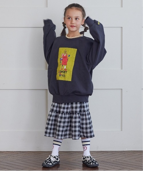 MARKEY'S（マーキーズ）の「【MIRACLE-KUN/ミラクルくん】別注プリントトレーナー（80～150cm）（スウェット・キッズ・オフホワイト/チャコール/ホワイト系その他/グリーン/オレンジ/グレー系その他/ブラック/マスタード/パープル/ブルー・80/90/95/100/110/130/140/150/120）」の15枚目の写真