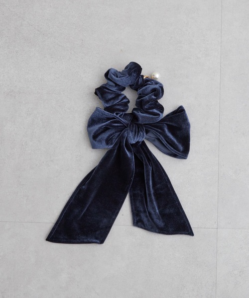 Chico（チコ）の「ベロアロングリボンシュシュ（シュシュ・レディース・グレー/ブルー/ブラック・FREE）」の7枚目の写真