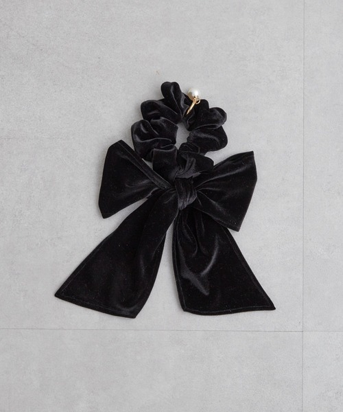 Chico（チコ）の「ベロアロングリボンシュシュ（シュシュ・レディース・グレー/ブルー/ブラック・FREE）」の5枚目の写真