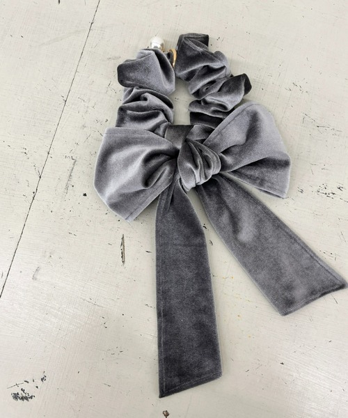 Chico（チコ）の「ベロアロングリボンシュシュ（シュシュ・レディース・グレー/ブルー/ブラック・FREE）」の10枚目の写真